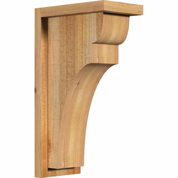Ekena Millwork Yorktown Rough Sawn Corbel w/Backplate, Western Red Cedar, 6"W x 10"D x 18"H COR06X10X18YOR01RWR - main